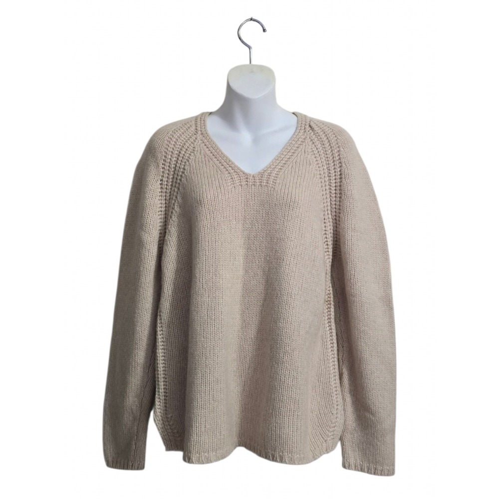 Eileen Fisher V-Neck Raglan Sleeve Knit Cashmere Blend Sweater Sz XS